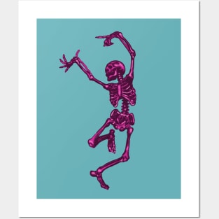 Dancing Pink Skeleton Posters and Art